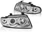 Preview: LED Angel Eyes Scheinwerfer für Audi A4 B5 94-98 chrom CCFL